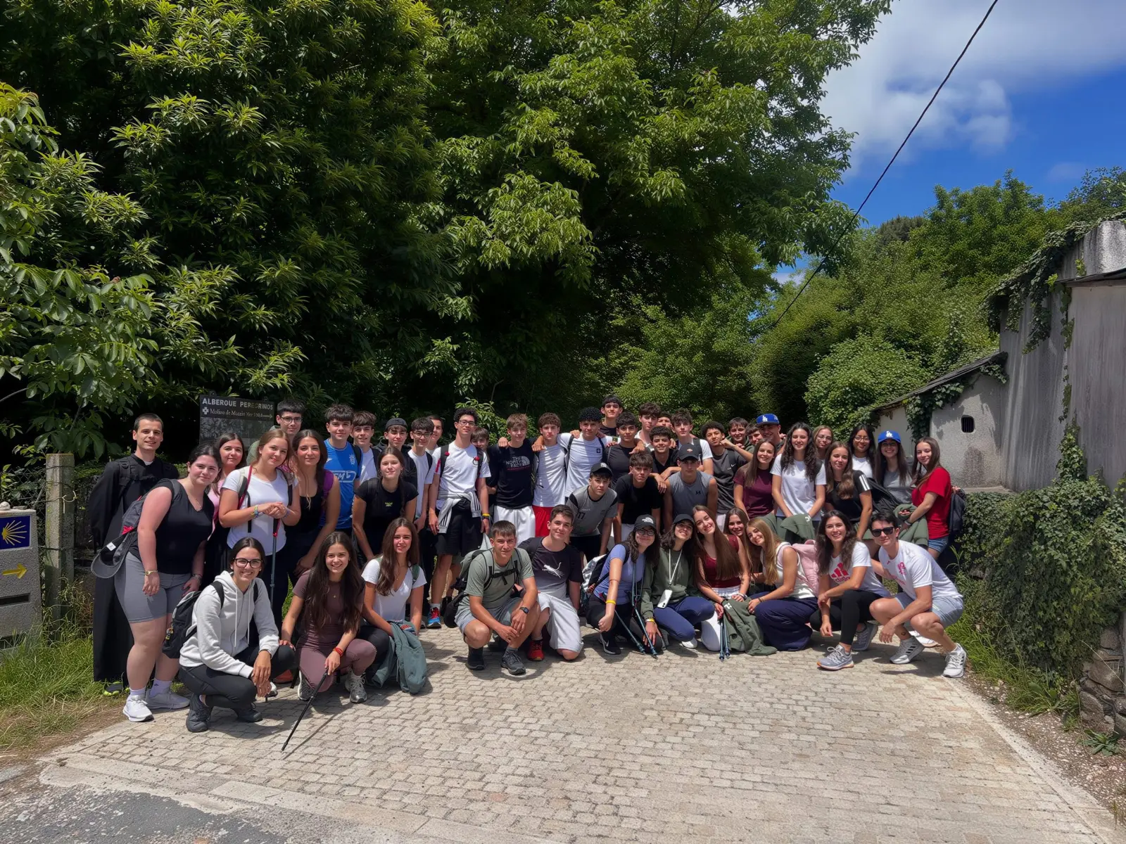 Alumnos de Secundaria en el Camino de Santiago